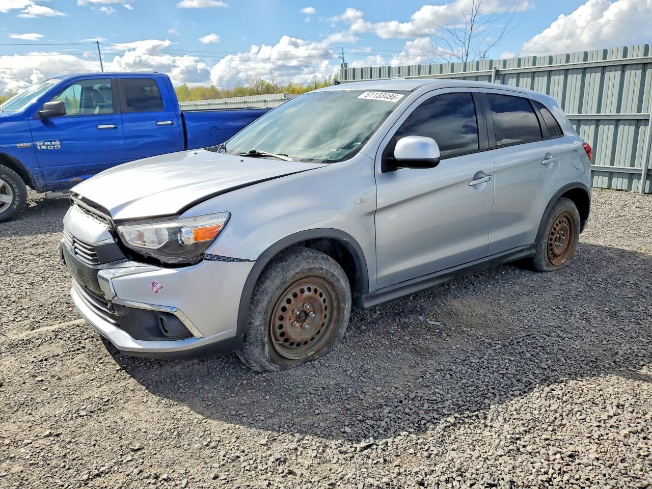 2017 Mitsubishi Outlander Sport ES, VIN JA4AH3AU8HZ609306 — Front end