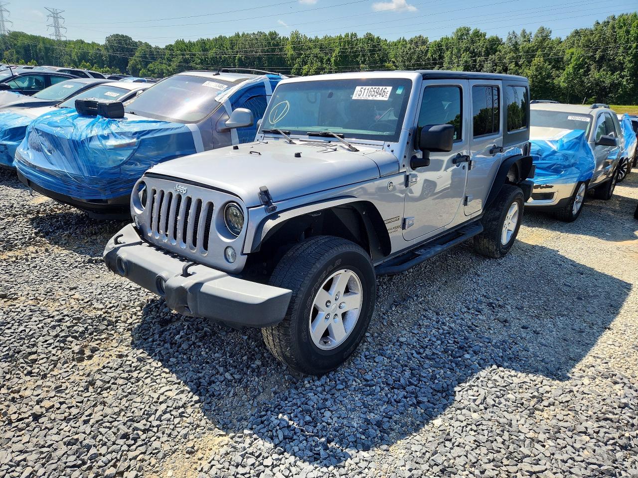 2018 Jeep Wrangler Unlimited Sport S, VIN 1C4BJWDG3JL809637 — Front end