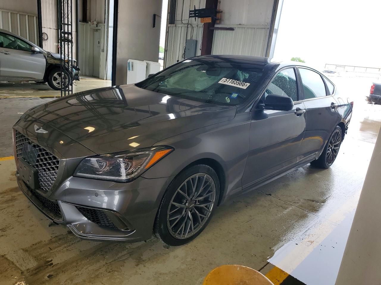 2019 Genesis G80 Sport, VIN KMTFN4JB8KU322188 — Rear end