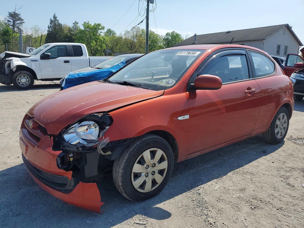 2011 Hyundai Accent GS, VIN KMHCM3AC2BU191892 — Перед