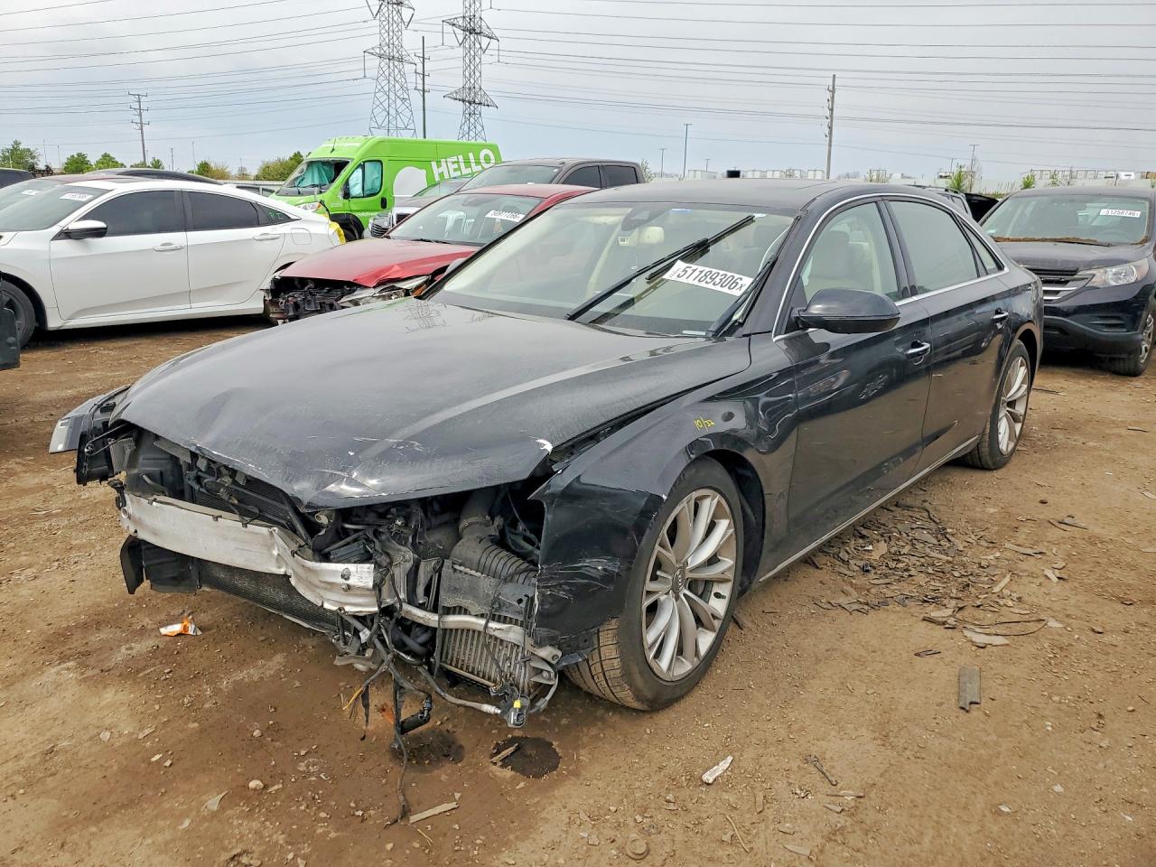 2014 Audi A8 3.0L TDI, VIN WAURMAFD4EN001557 — Front end