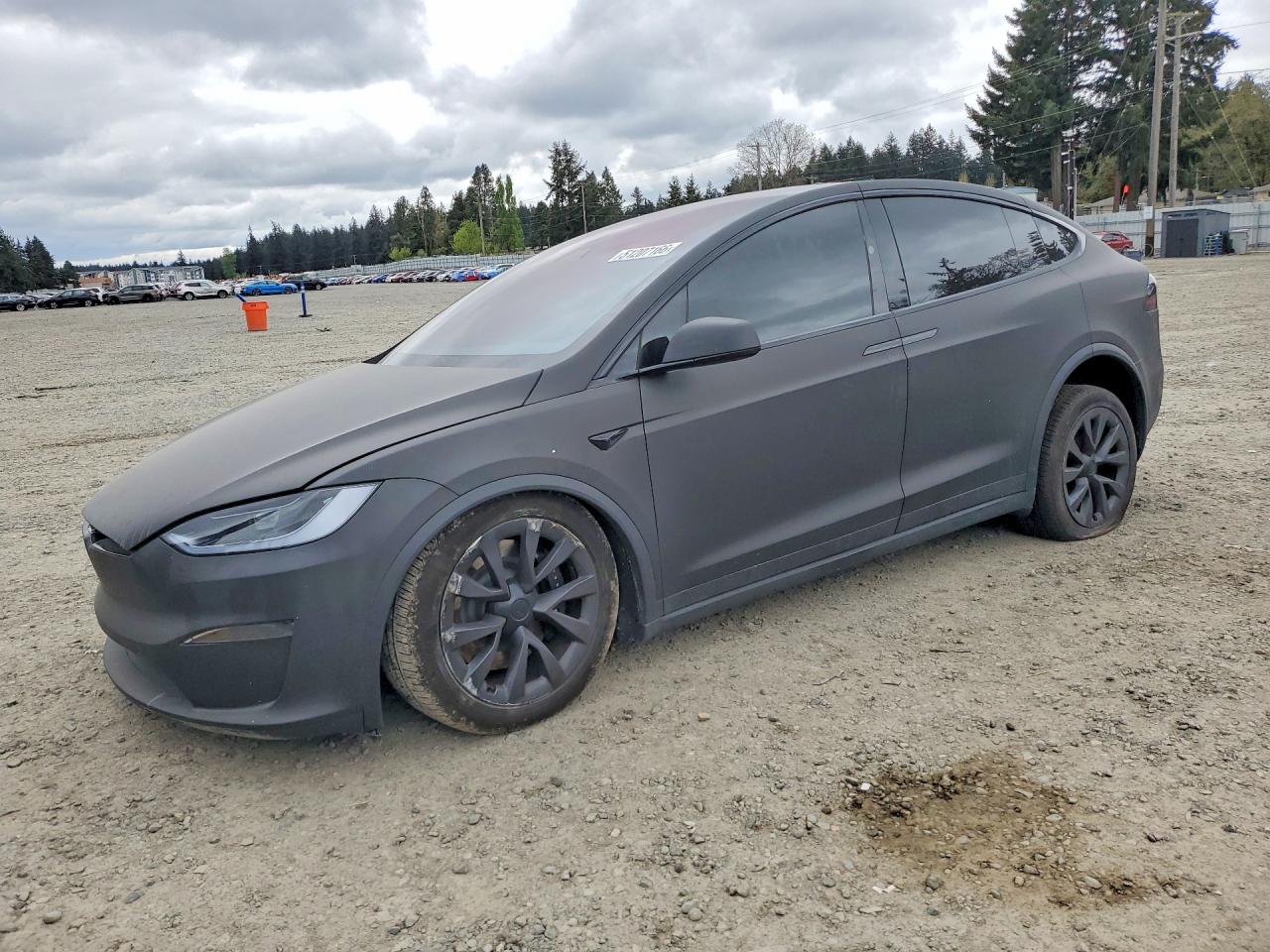 2025 Tesla Model X, VIN 7SAXCDE55SF469965 — Undercarriage