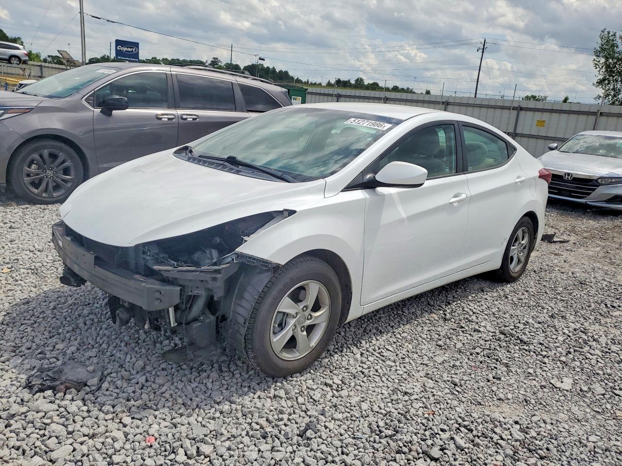 2015 Hyundai Elantra SE, VIN 5NPDH4AE3FH643191 — Front end
