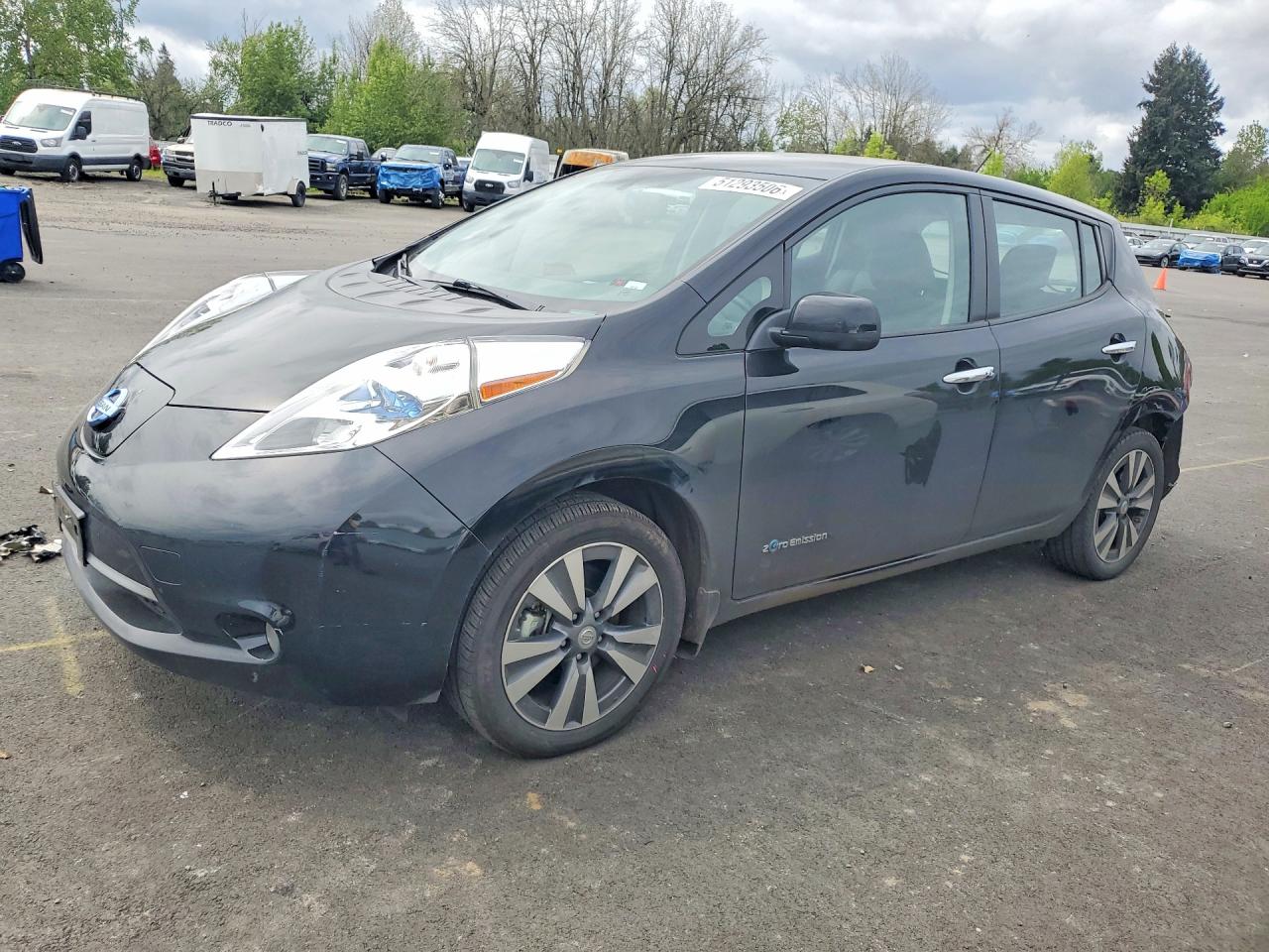 2015 Nissan LEAF SV, VIN 1N4AZ0CP6FC305955 — Rear end