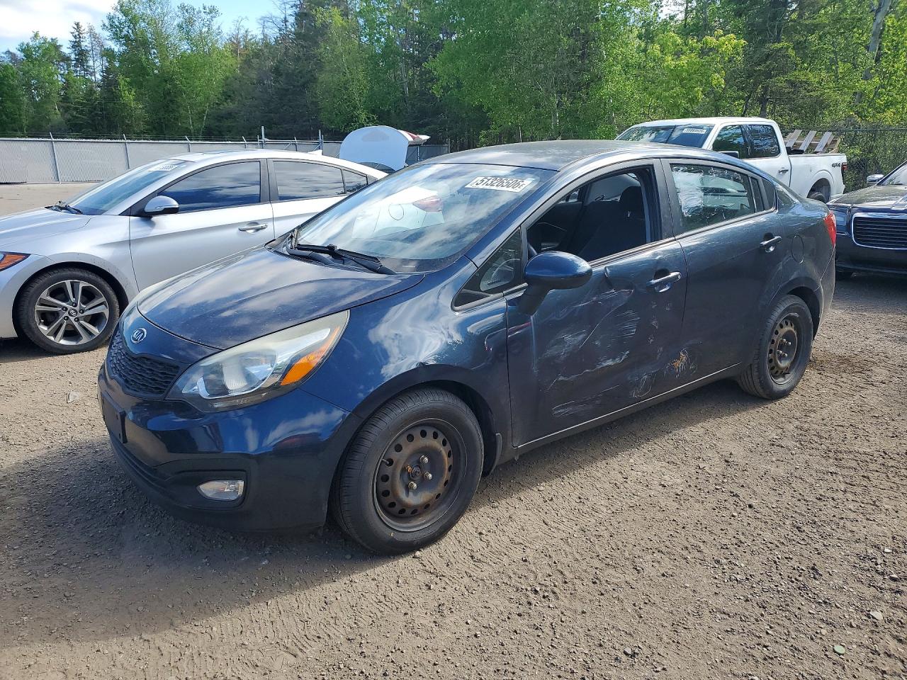 2012 Kia Rio LX, VIN KNADM4A33C6068698 — Side