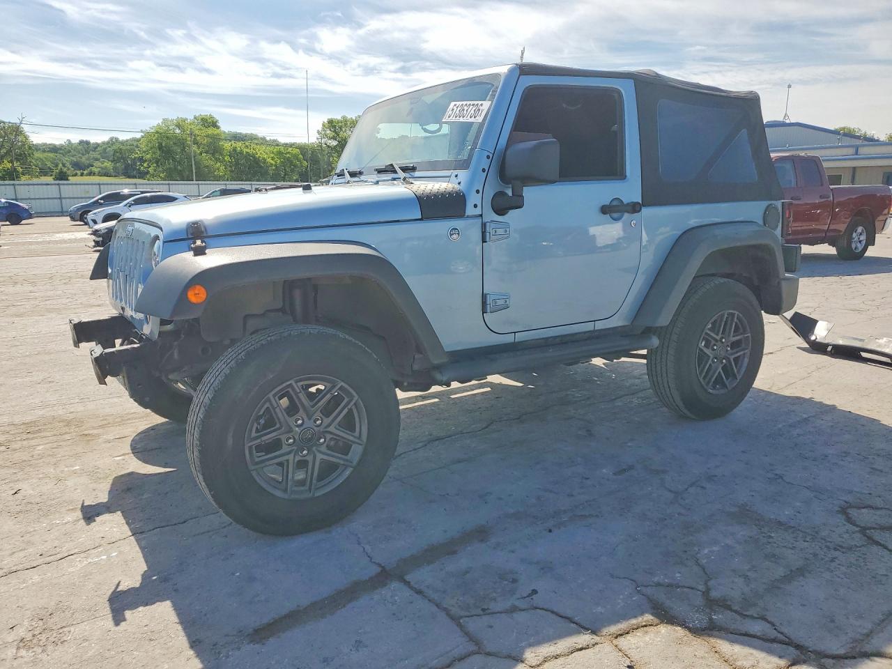 2012 Jeep Wrangler Sport, VIN 1C4AJWAG3CL229436 — Front end