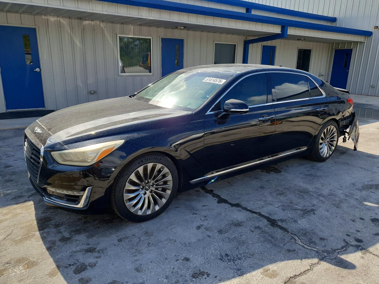 2018 Genesis G90 Ultimate, VIN KMHG54JH3JU037125 — Rear end