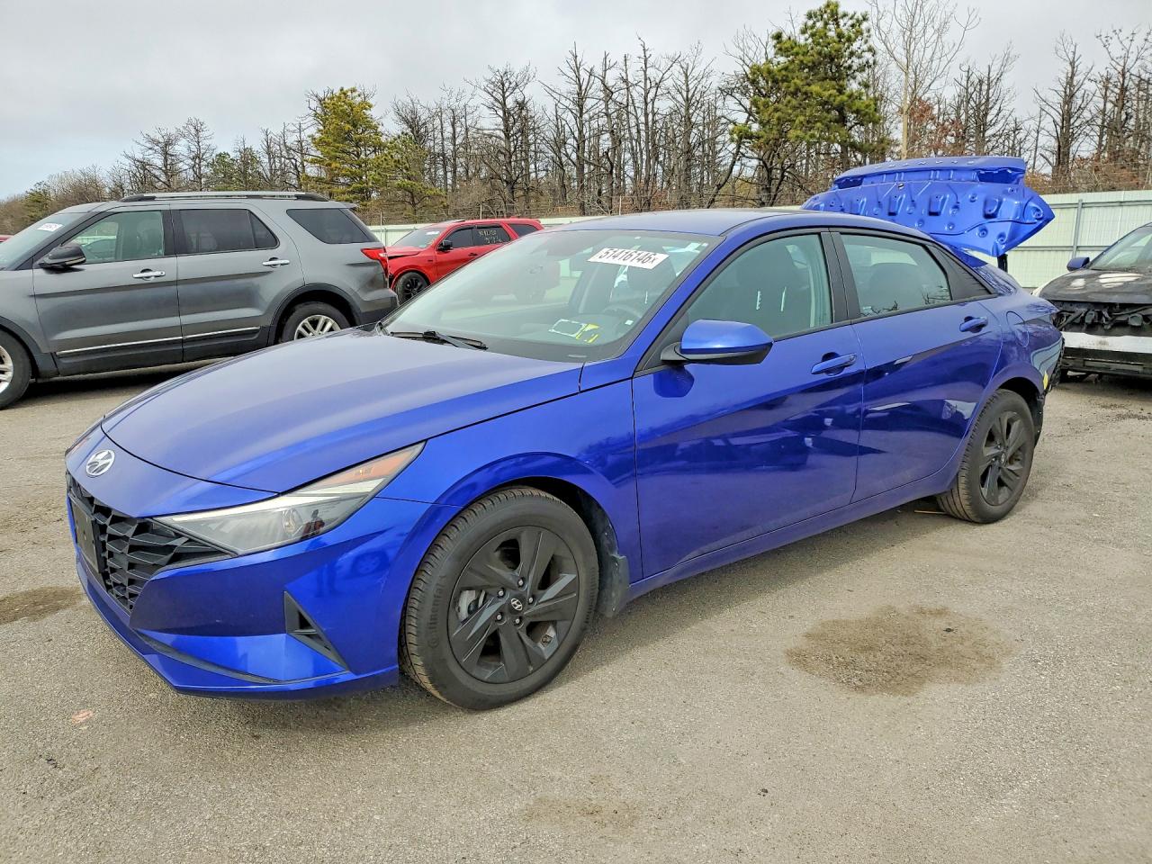 2022 Hyundai Elantra SEL, VIN KMHLS4AG9NU336218 — Rear end