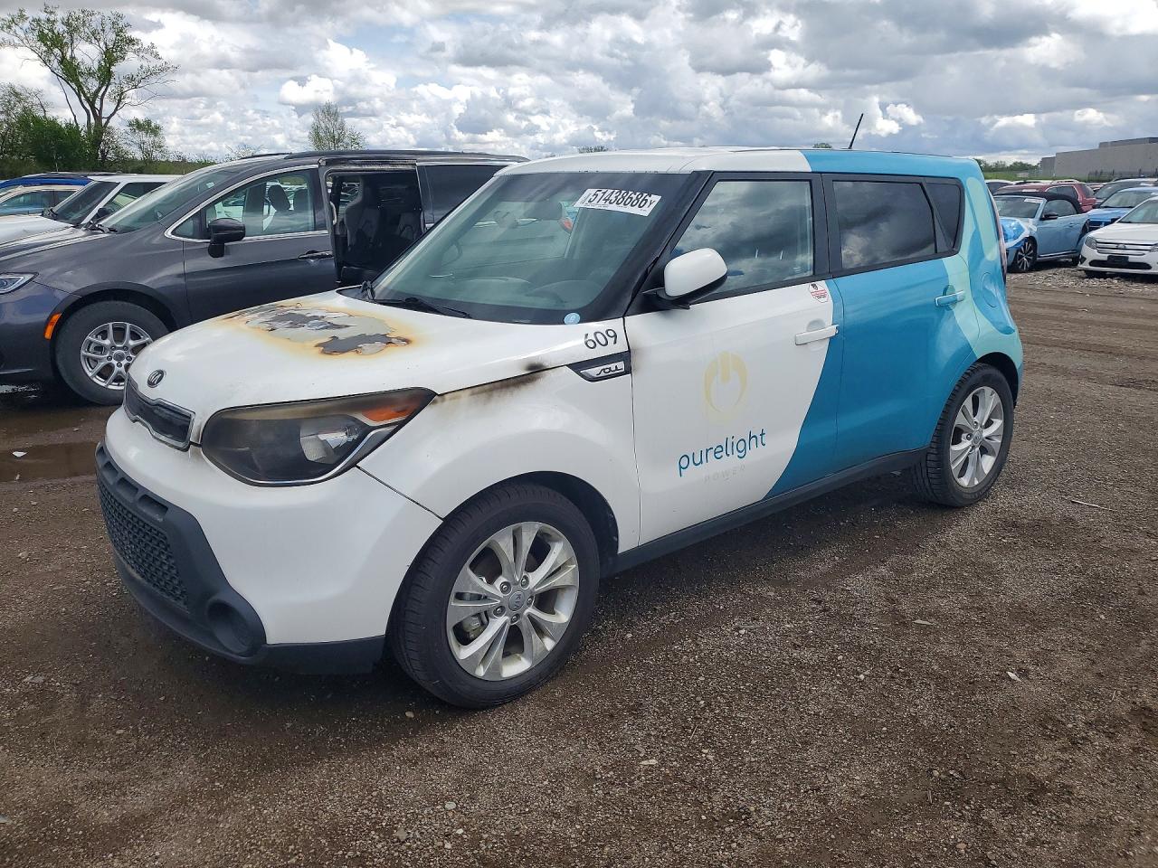 2015 Kia Soul +, VIN KNDJP3A59F7130192 — Engine fire