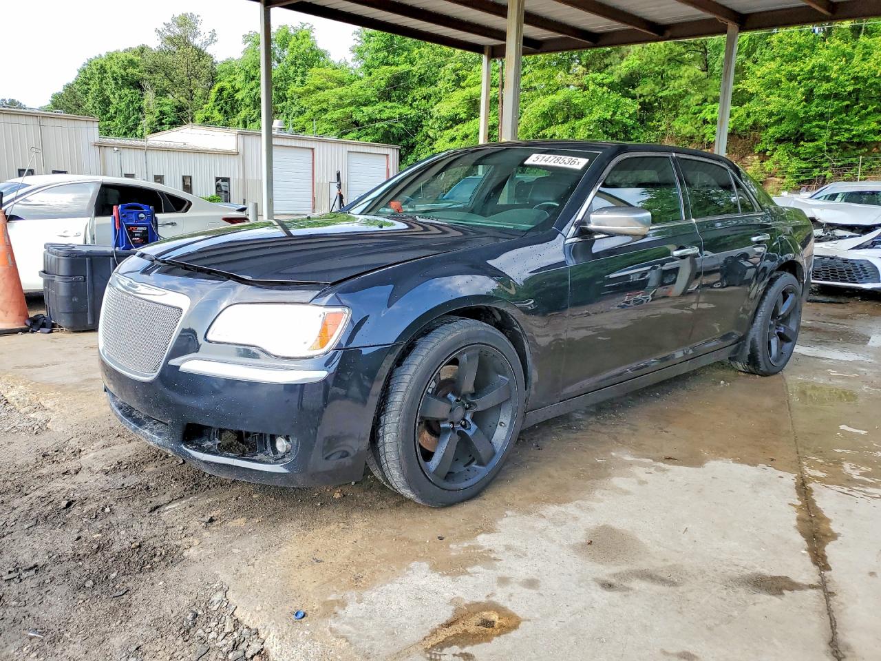 2014 Chrysler 300 C John Varvatos Luxury Edition, VIN 2C3CCAJG4EH297903 — Engine fire