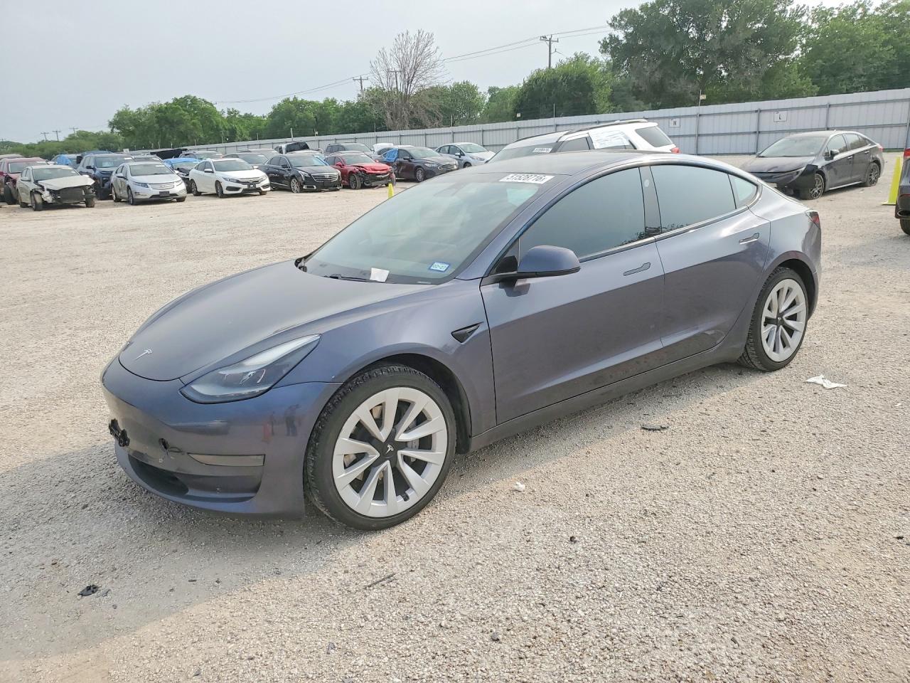 2021 Tesla Model 3 Standard Range Plus, VIN 5YJ3E1EA6MF051919 — Мелкие вмятины и царапины