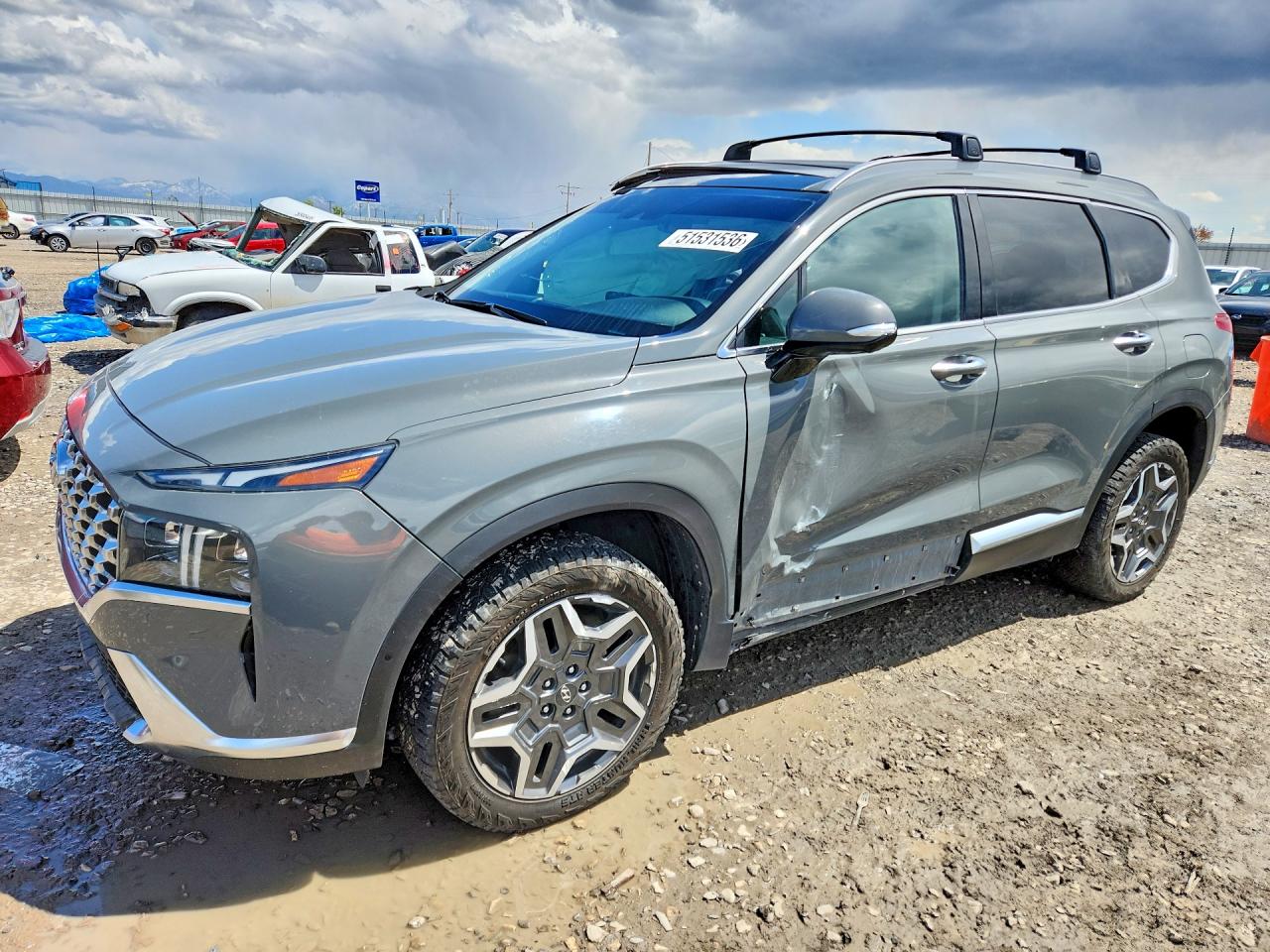 2021 Hyundai Santa Fe Limited, VIN 5NMS4DAL6MH370503 — Front end