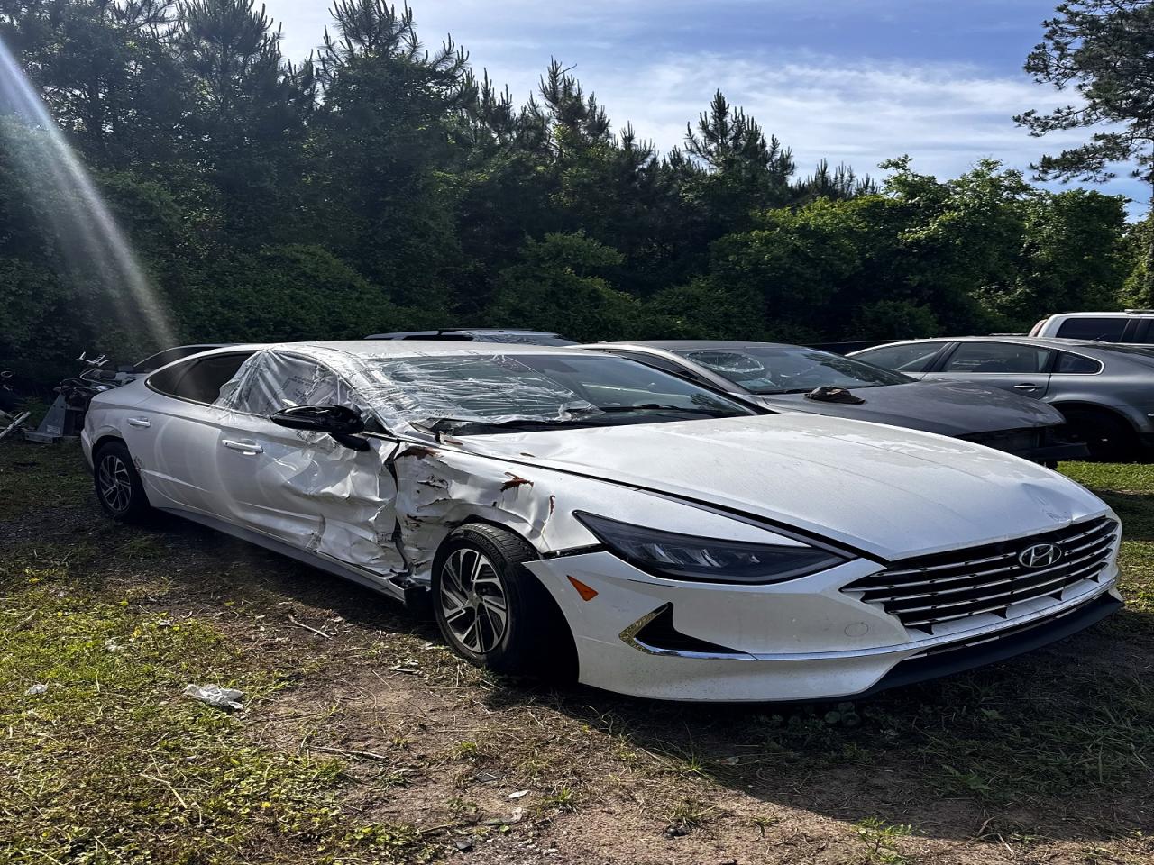 2021 Hyundai Sonata Blue, VIN KMHL24JJ1MA023823 — Rejected repair