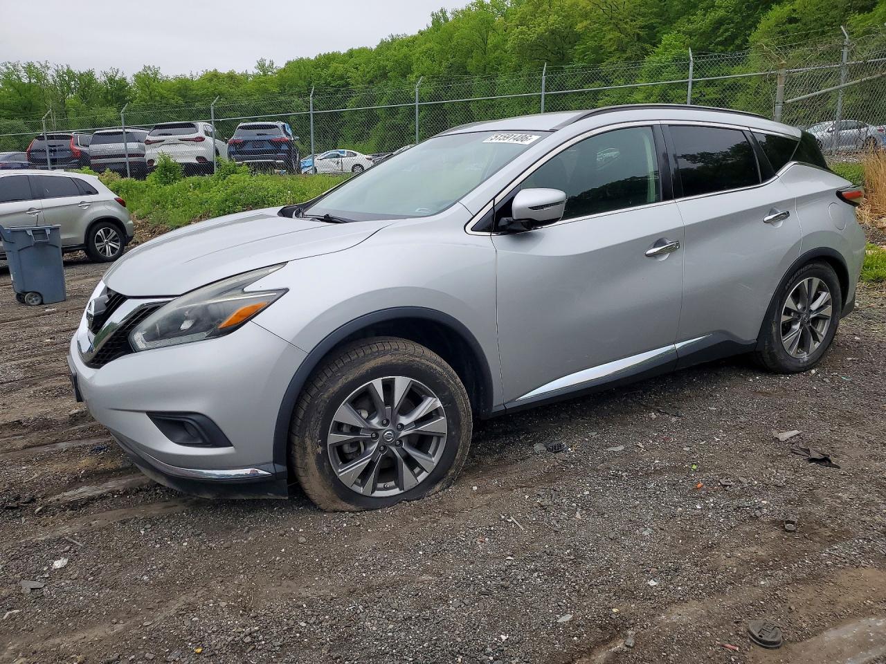 2018 Nissan Murano SV, VIN 5N1AZ2MH5JN120012 — Rear end