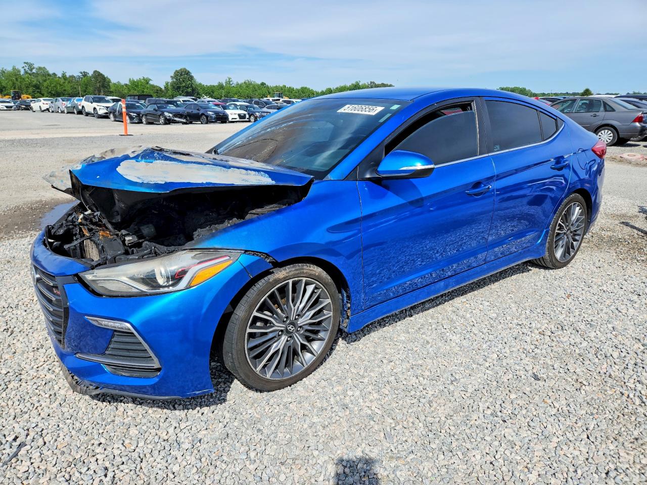 2017 Hyundai Elantra Sport, VIN KMHD04LB1HU366510 — Engine fire