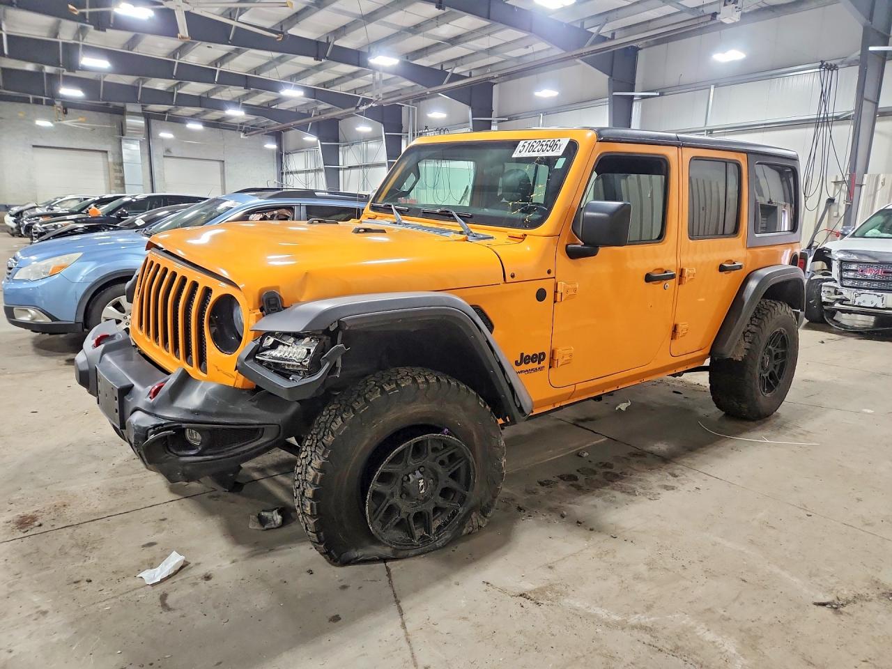 2021 Jeep Wrangler Unlimited Sport Altitude, VIN 1C4HJXDG6MW692977 — Front end