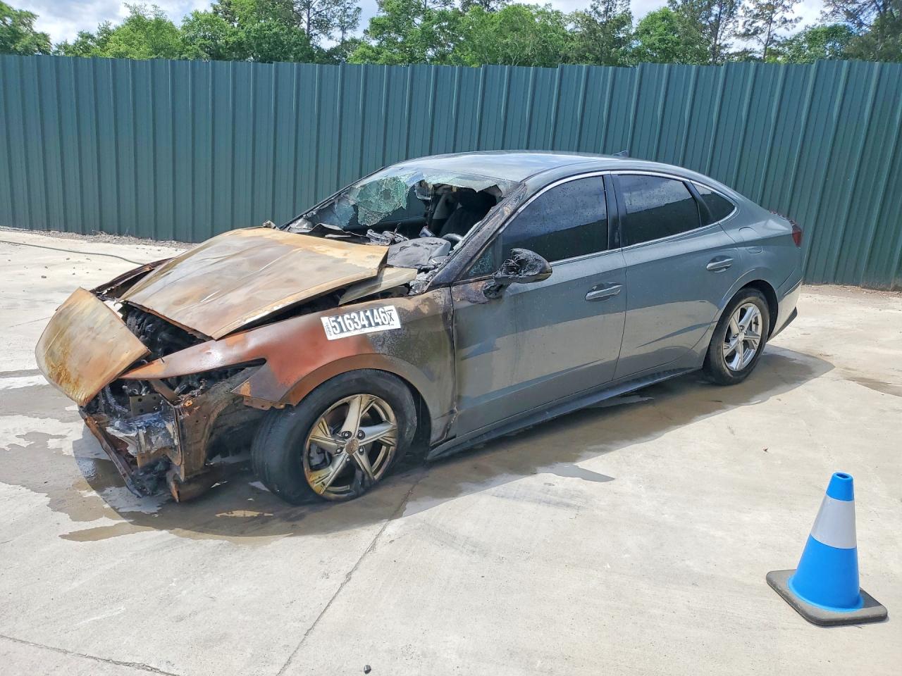 2021 Hyundai Sonata SE, VIN 5NPEG4JA5MH116013 — Engine fire