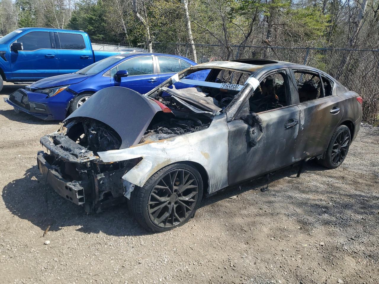 2014 Infiniti Q50 Premium, VIN JN1BV7AR4EM706570 — Burn