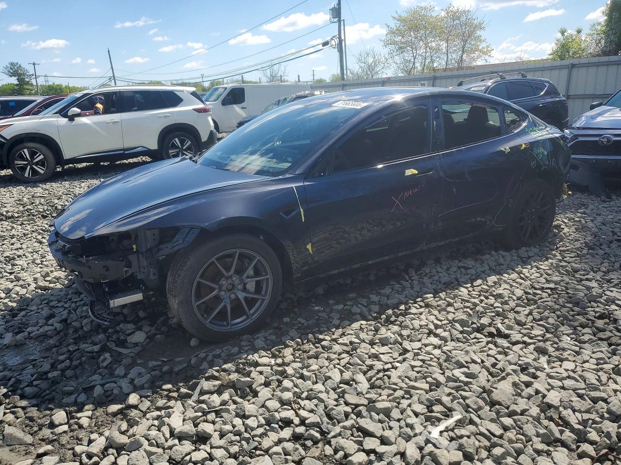 2024 Tesla Model 3 Long Range, VIN 5YJ3E1EB3RF801146 — Rollover