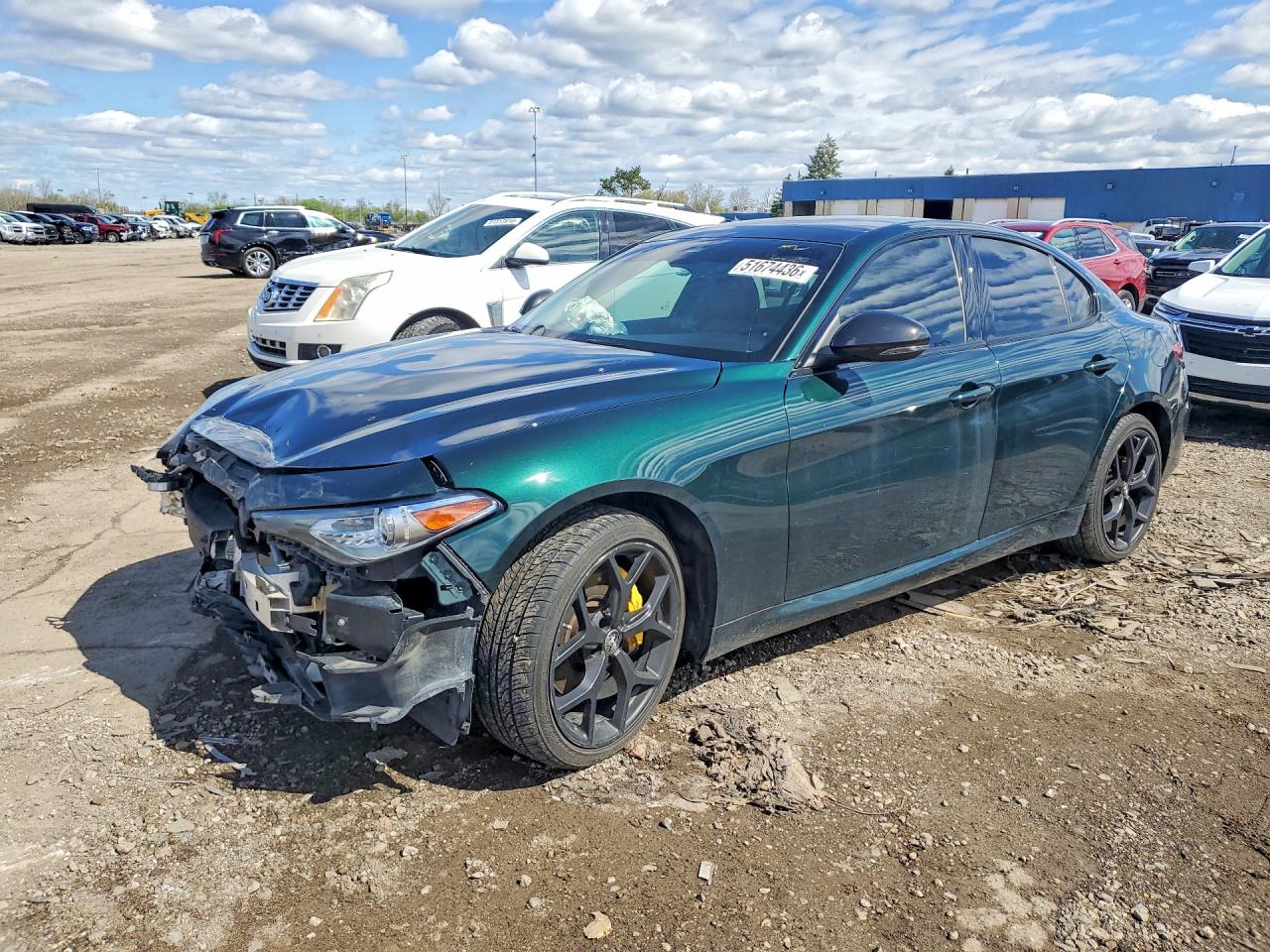 2021 Alfa Romeo Giulia Ti, VIN ZARFANBN5M7648529 — Front end