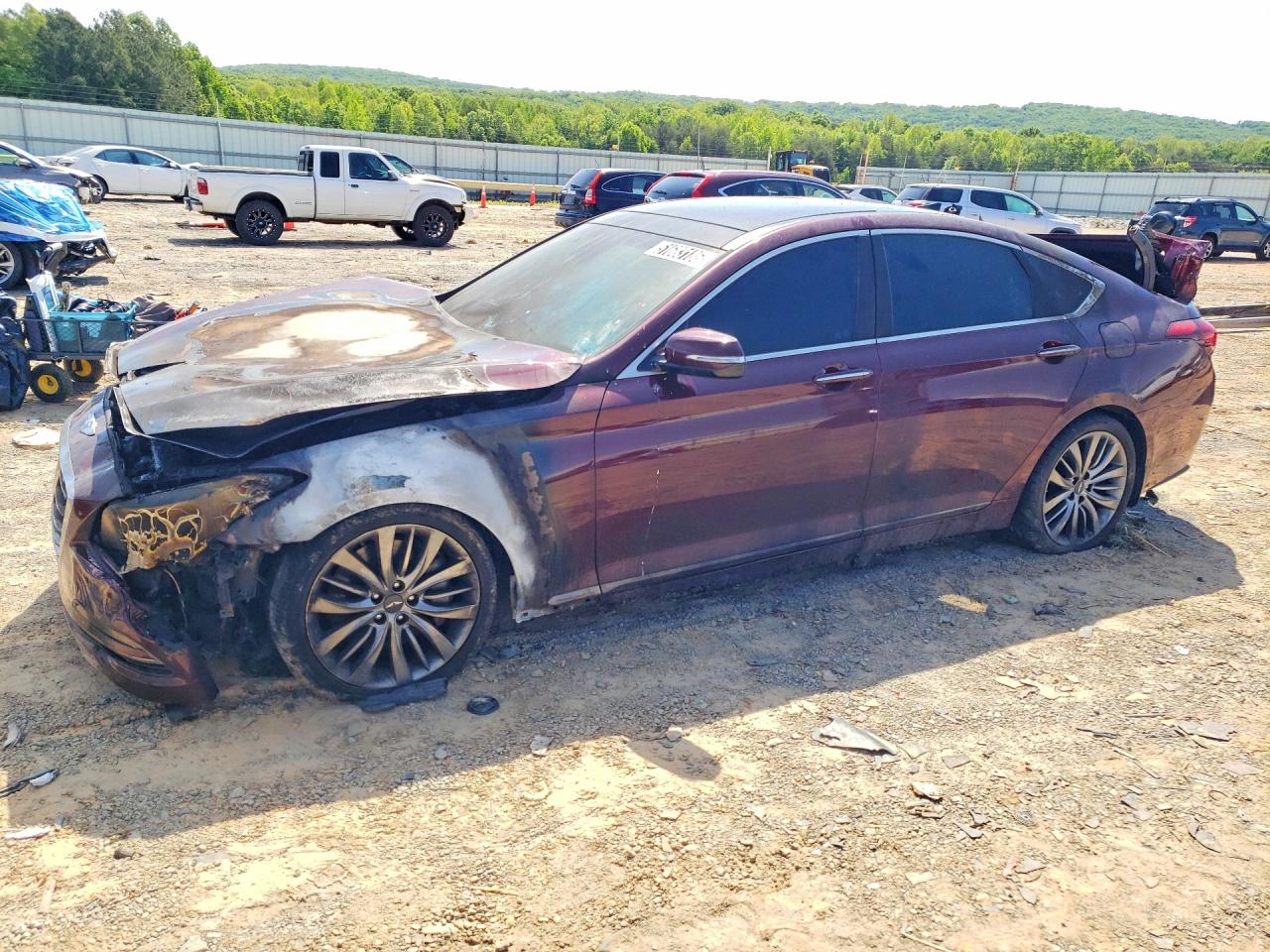 2015 Hyundai Genesis 5.0L, VIN KMHGN4JF0FU060951 — Burn