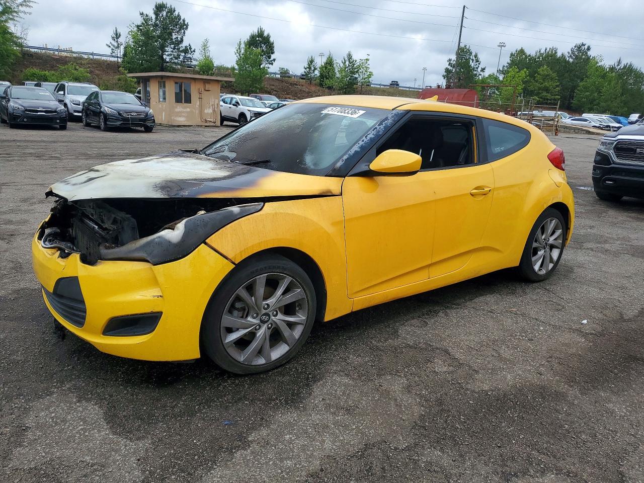 2016 Hyundai Veloster, VIN KMHTC6ADXGU275334 — Engine fire