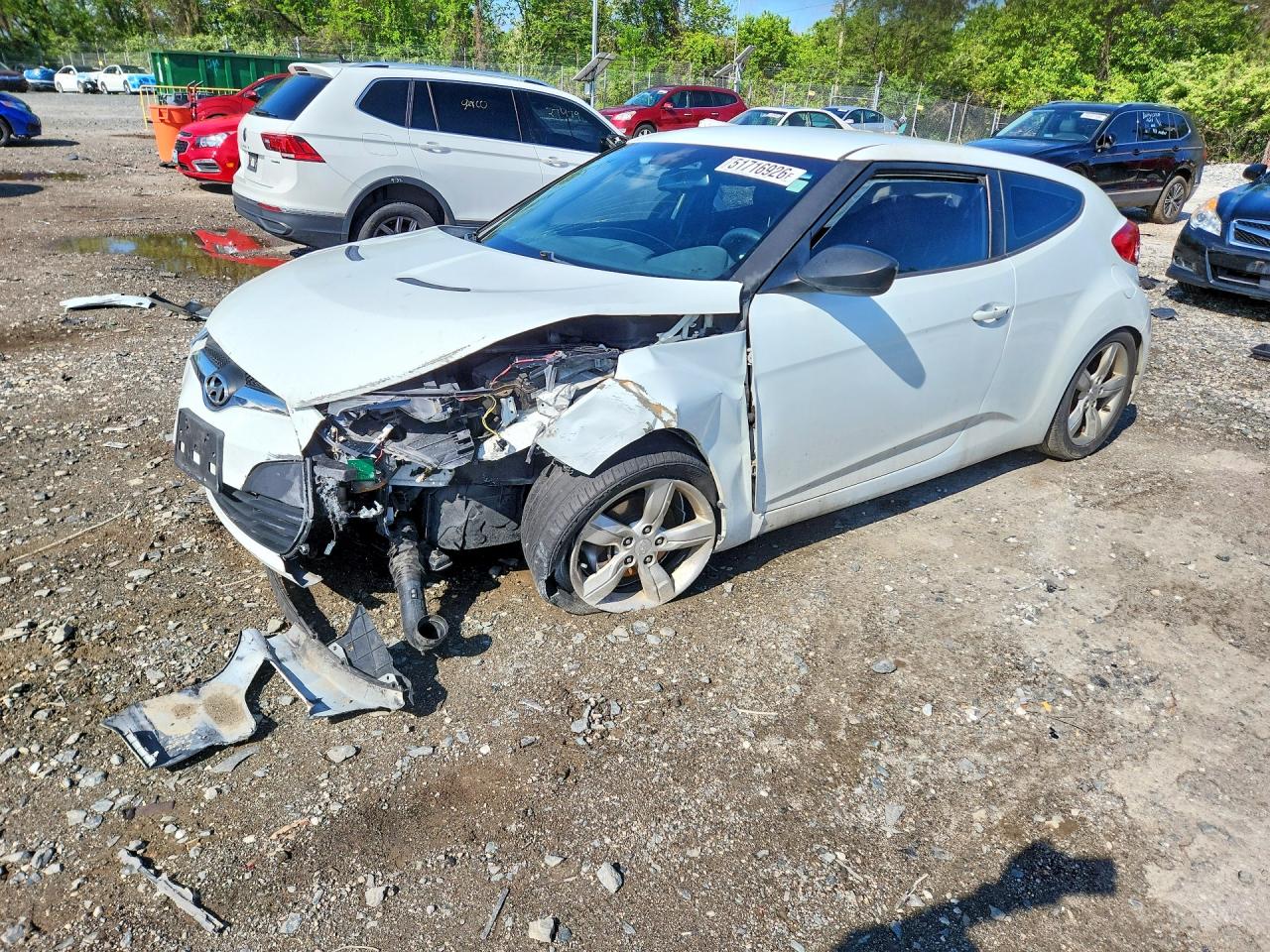 2014 Hyundai Veloster, VIN KMHTC6AD7EU183580 — Undercarriage