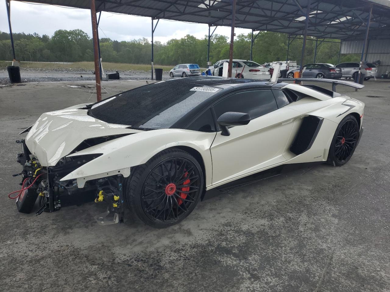 2017 Lamborghini Aventador, VIN ZHWUT3ZD0HLA06241 — Front end