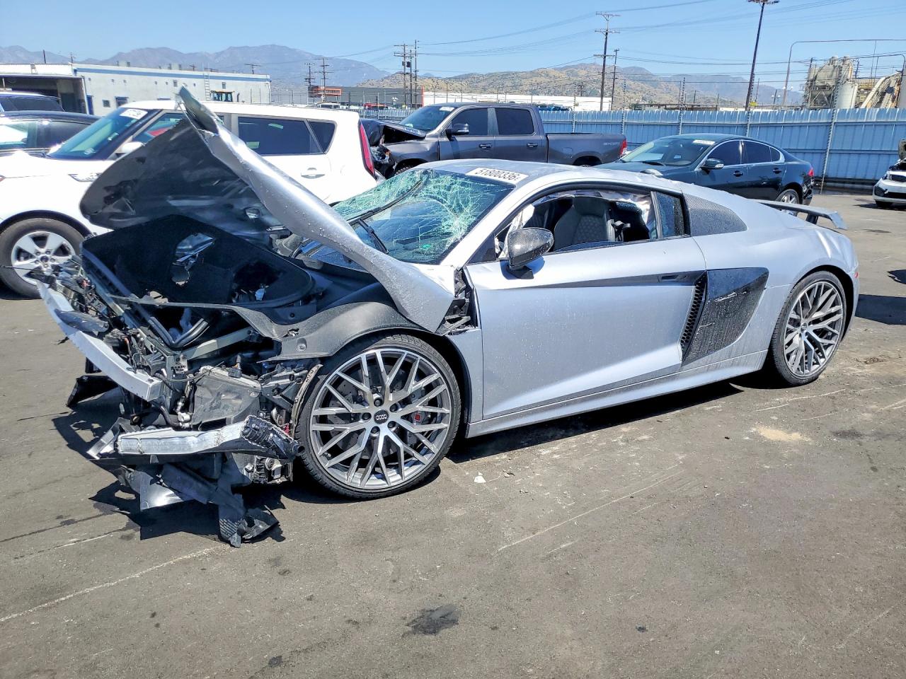 2017 Audi R8 V10 plus, VIN WUAKBAFX8H7903290 — Rollover