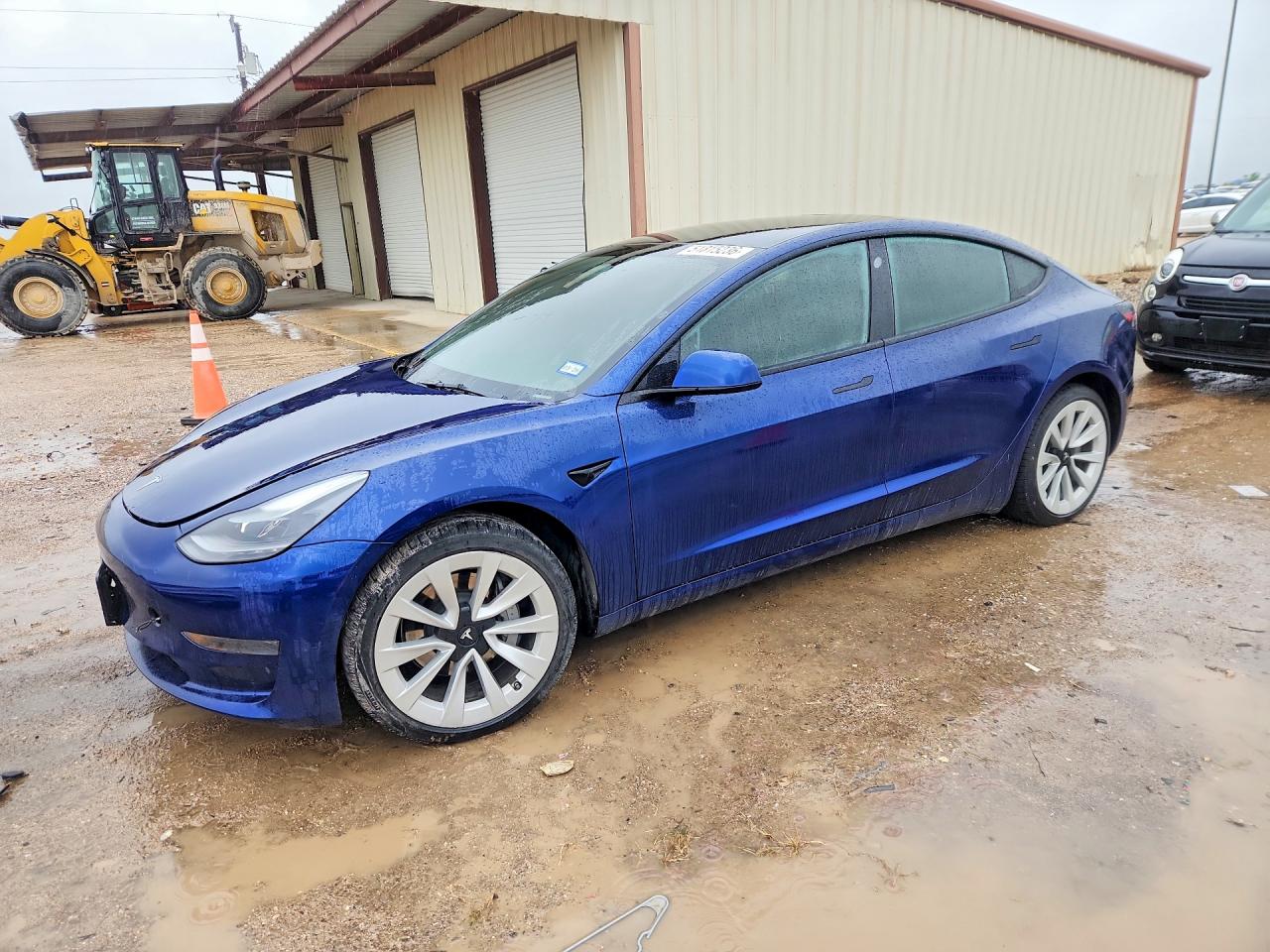 2022 Tesla Model 3, VIN 5YJ3E1EA2NF289896 — Interior fire