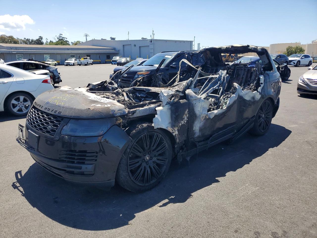 2020 Land Rover Range Rover P525 HSE, VIN SALGS2SE5LA569706 — Interior fire