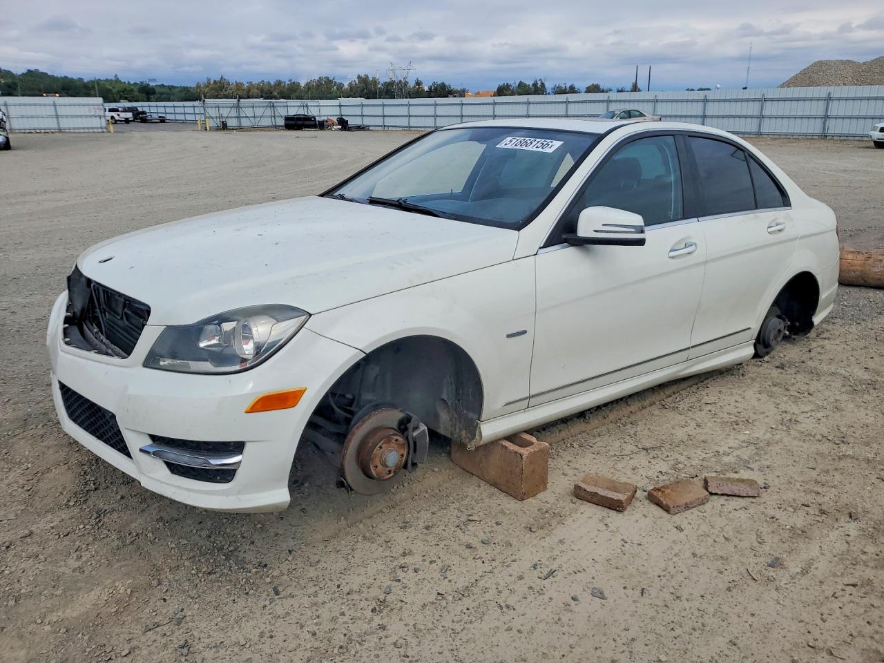 2012 Mercedes-Benz C 250 Luxury, VIN WDDGF4HB0CA632897 — Stripped