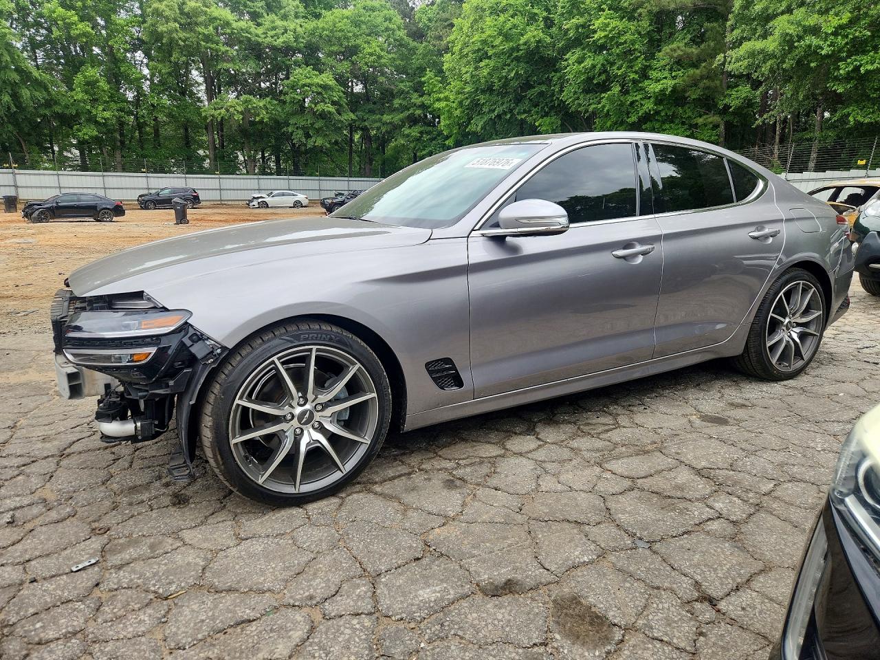 2022 Genesis G70 2.0T, VIN KMTG34TA0NU092293 — Front end