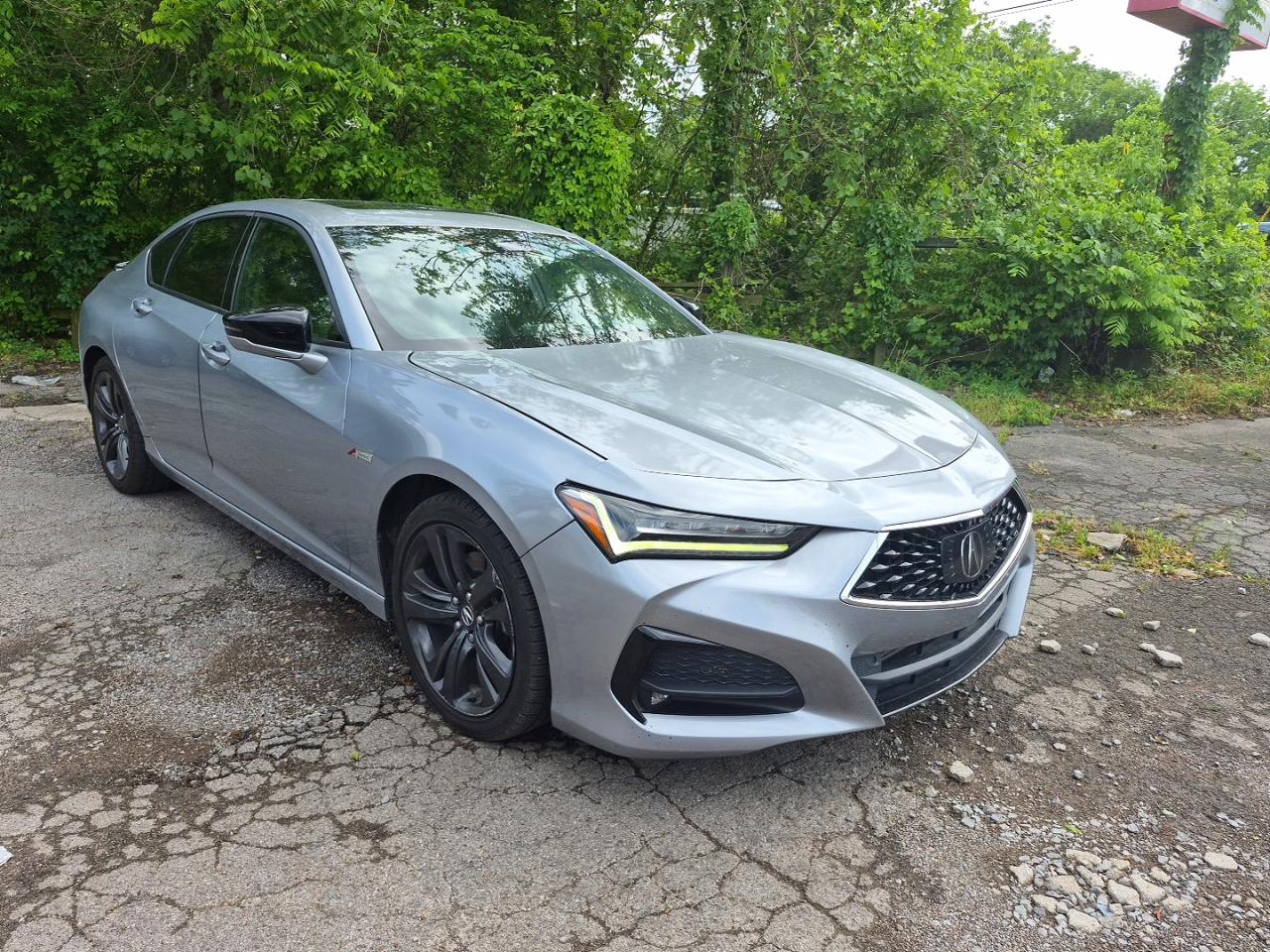 2021 Acura TLX w/A-Spec Package, VIN 19UUB6F50MA003208 — Prior damage history