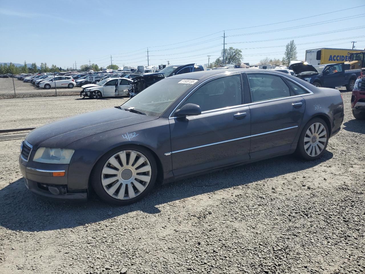 2005 Audi A8 4.2L, VIN WAULL44E55N009656 — Front end