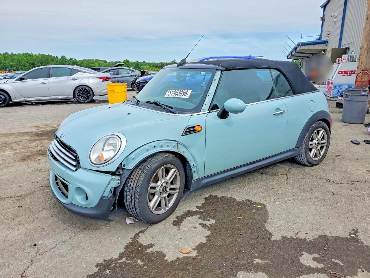 2012 MINI Convertible, VIN WMWZN3C56CT135176 — Water / flood