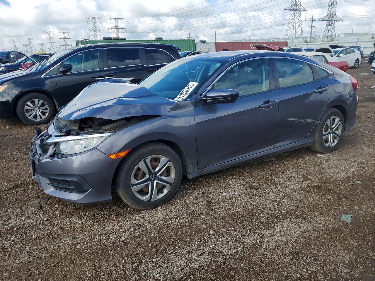 2017 Honda Civic LX, VIN 19XFC2F57HE020863 — Перед