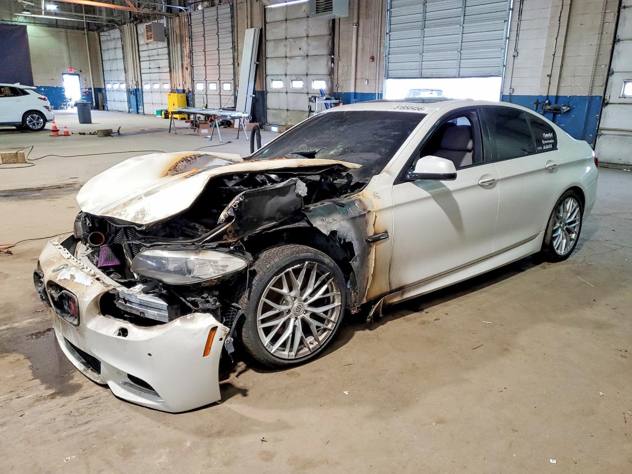 2012 BMW 5 Series 550i xDrive, VIN WBAFU9C59CC788190 — Engine fire