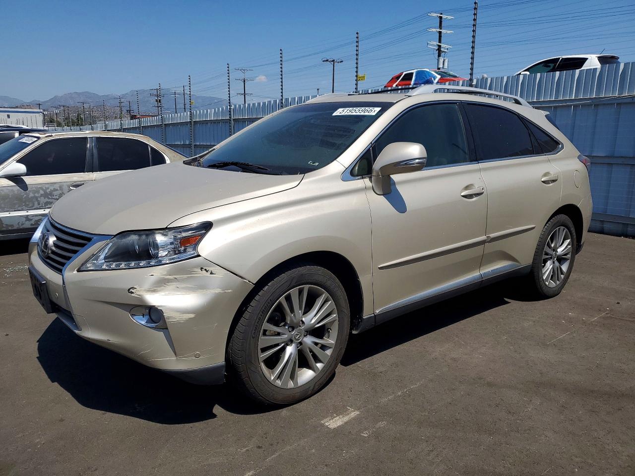 2013 Lexus RX 350, VIN 2T2ZK1BA6DC129042 — Interior fire