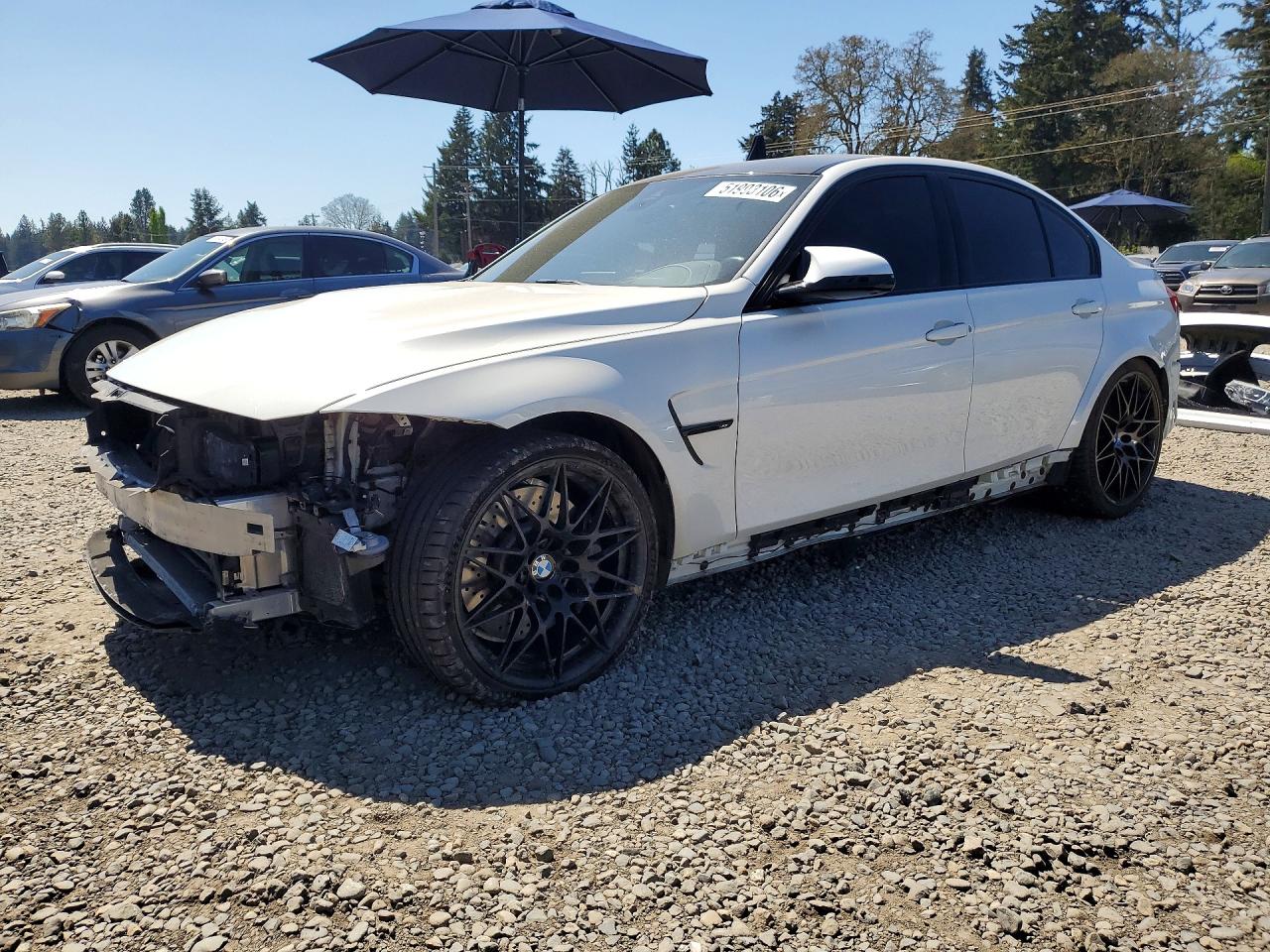 2018 BMW M3, VIN WBS8M9C59J5L71609 — Перед