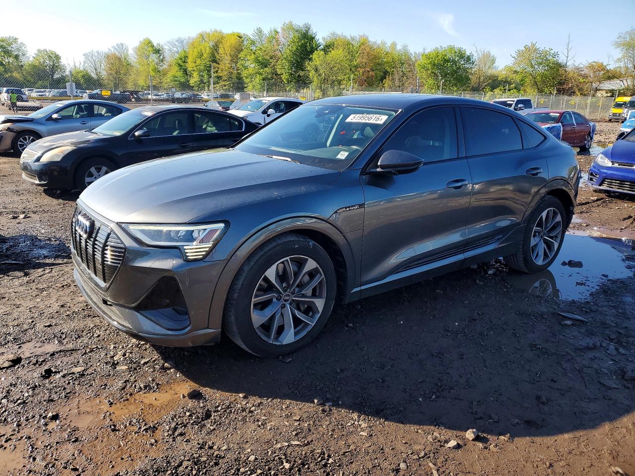 2021 Audi e-tron Premium, VIN WA11AAGE0MB012341 — Rear end