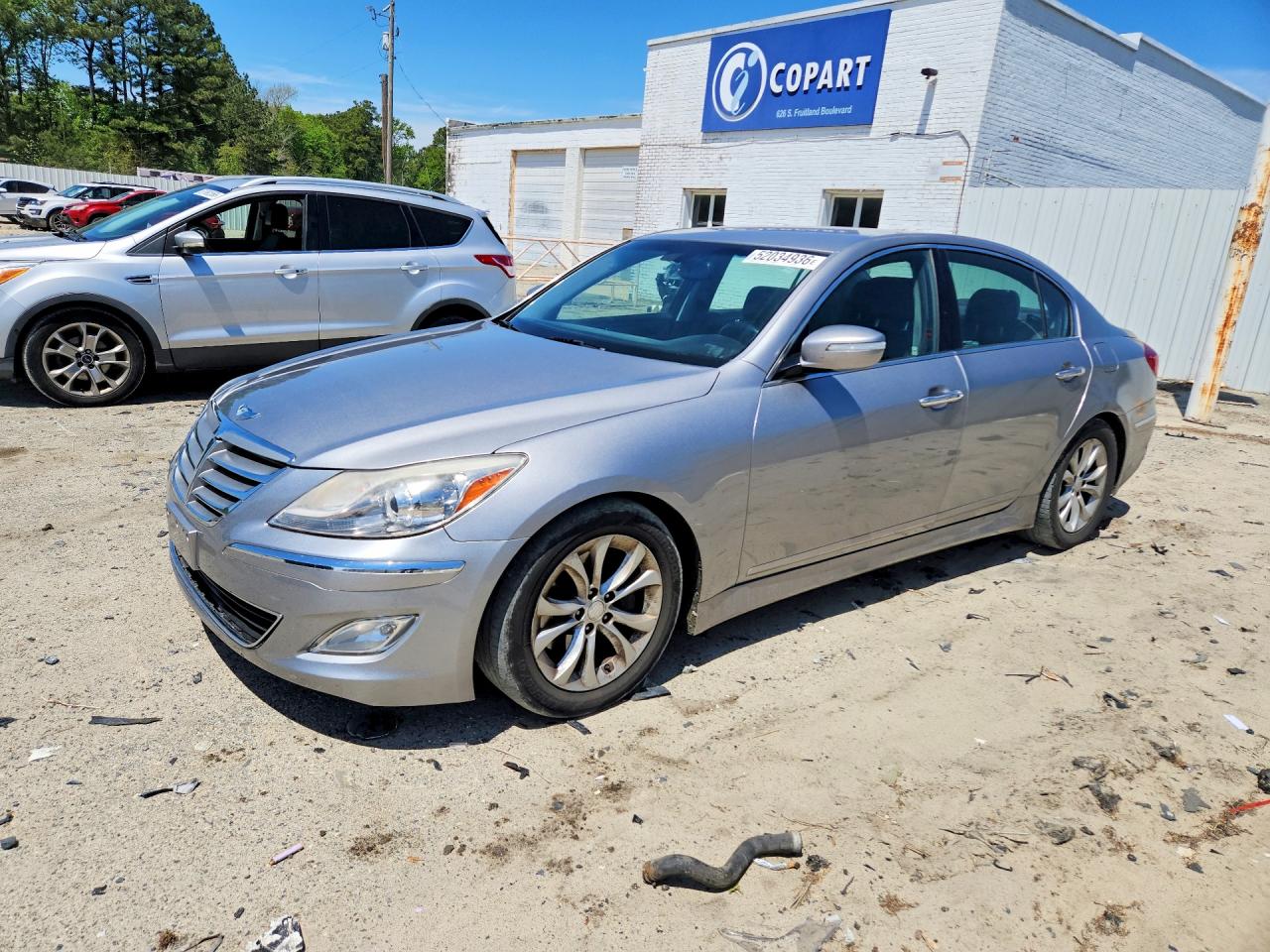 2012 Hyundai Genesis 3.8L, VIN KMHGC4DD2CU152249 — Undercarriage