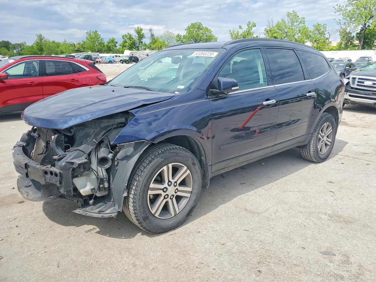 2017 Chevrolet Traverse LT, VIN 1GNKRHKD7HJ243718 — Front end
