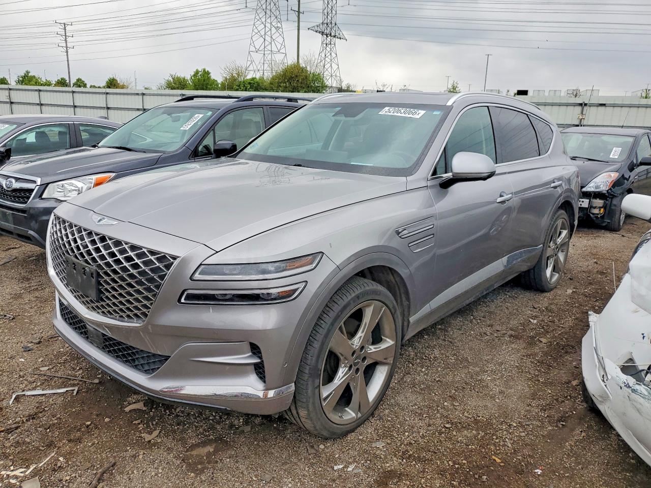 2021 Genesis GV80, VIN KMUHBDSB6MU035639 — Water / flood