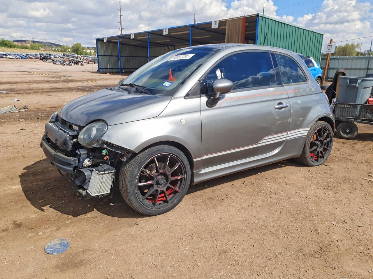 2013 FIAT 500 Turbo Cattiva, VIN 3C3CFFHH3DT747744 — Hail