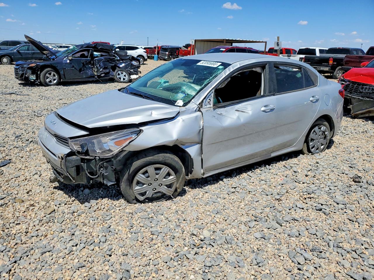 2023 Kia Rio S, VIN 3KPA24AD0PE618251 — Front end
