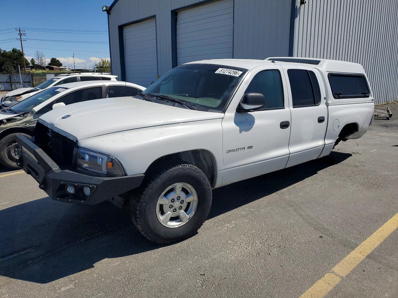 2001 Dodge Dakota Sport, VIN 1B7GG2AX71S163512 — Зад