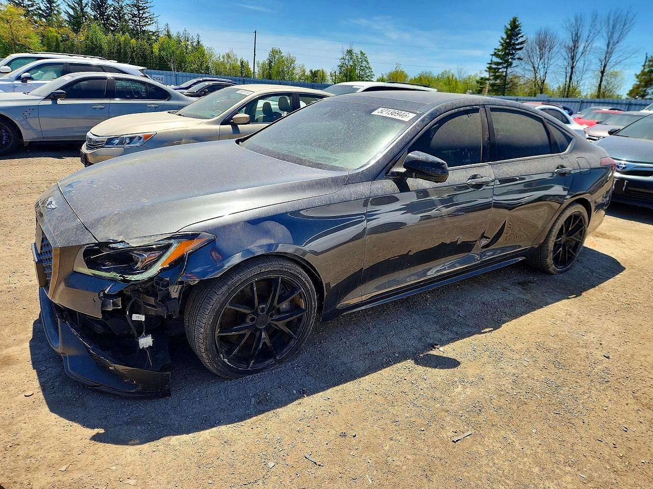 2018 Genesis G80 Sport, VIN KMHGN4JB7JU251966 — Front end