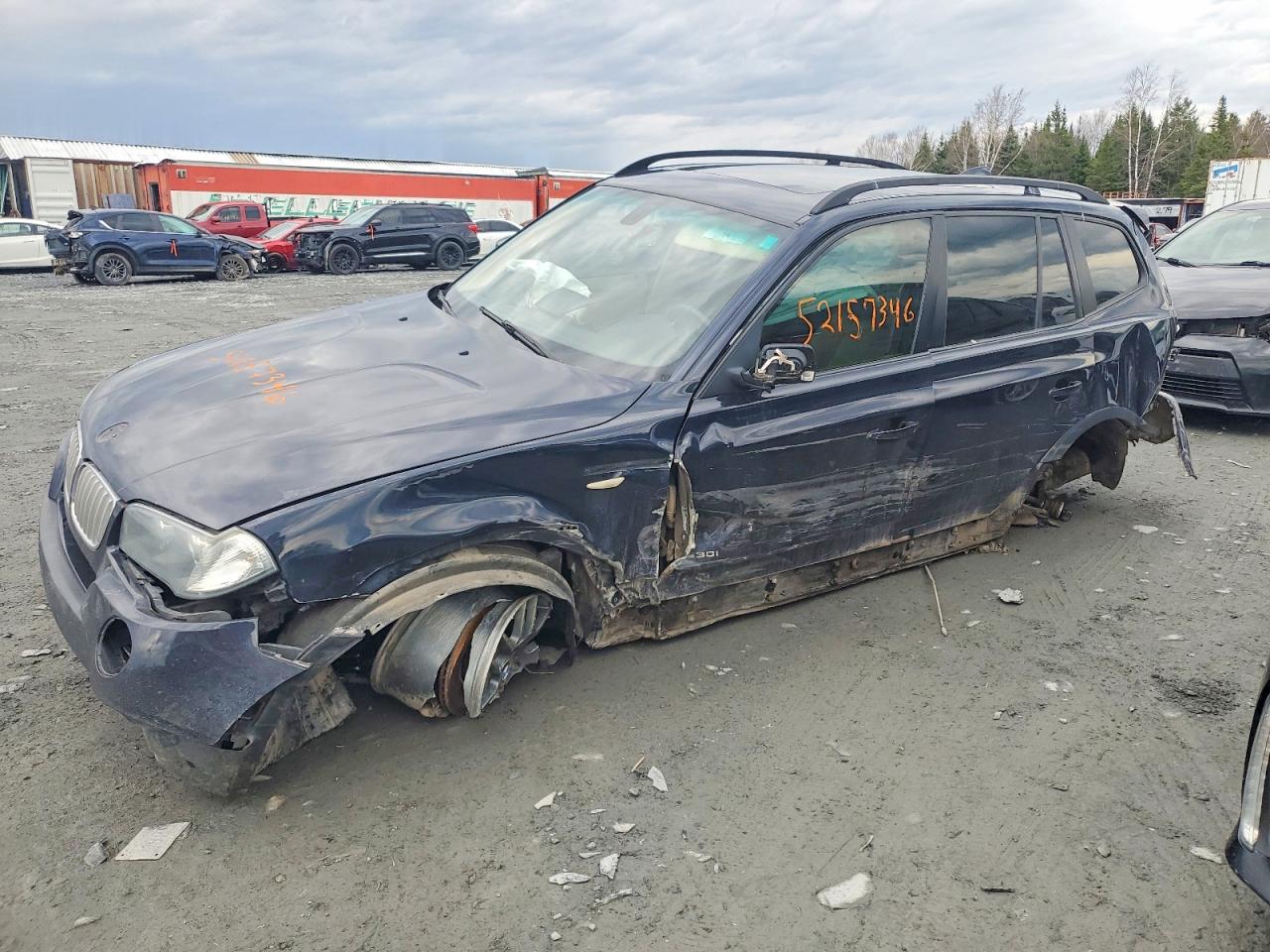 2009 BMW X3 xDrive30i, VIN WBXPC93459WJ25467 — Side