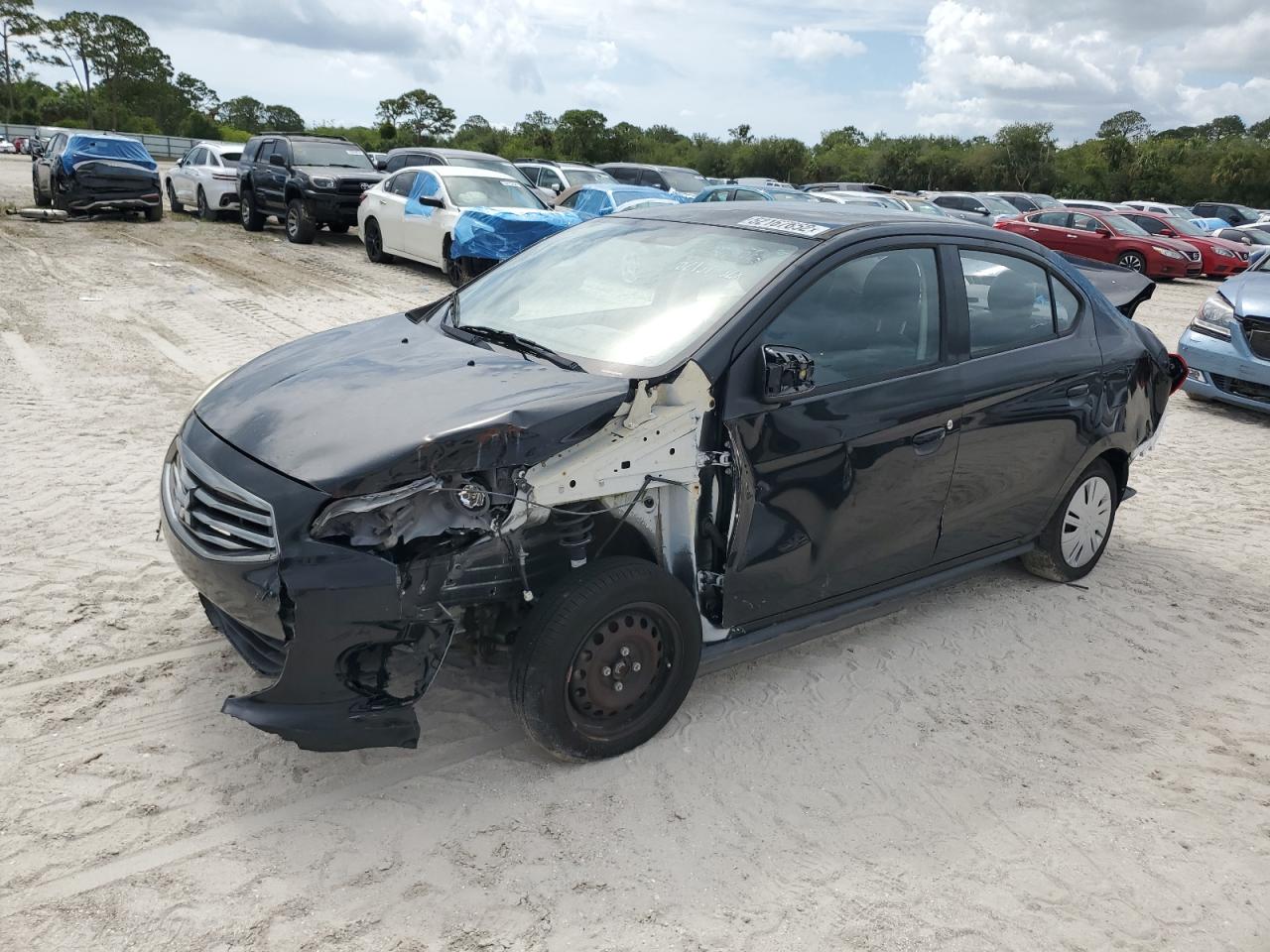 2019 Mitsubishi Mirage ES, VIN ML32F3FJ0KHF09430 — Frame damage